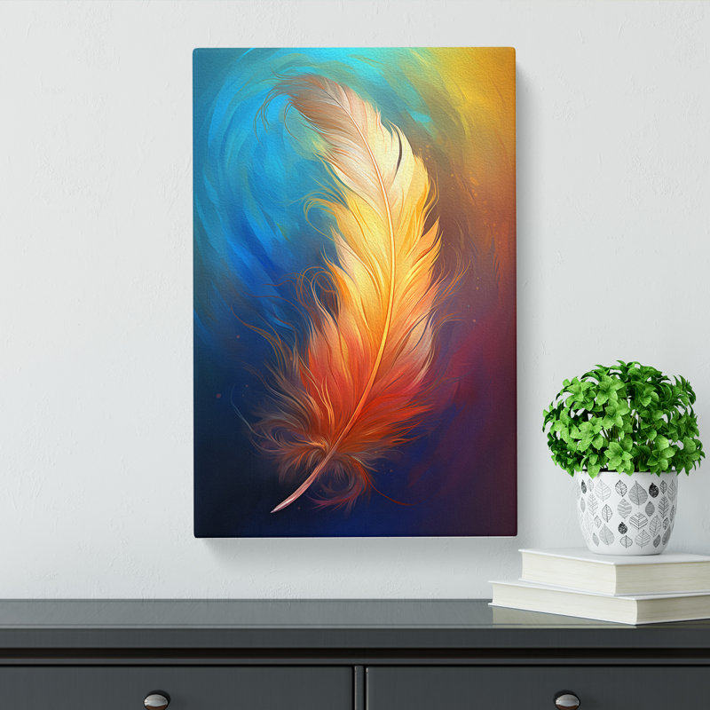 Feather Digital - Wrapped Canvas, 60cm H x 40cm W x 3cm D