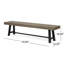 Banc de patio extérieur en bois d'acacia