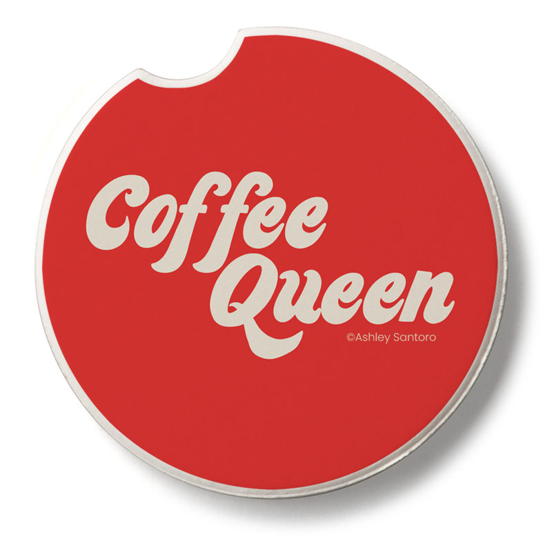 Sous-verre simple pour voiture Coffee Queen