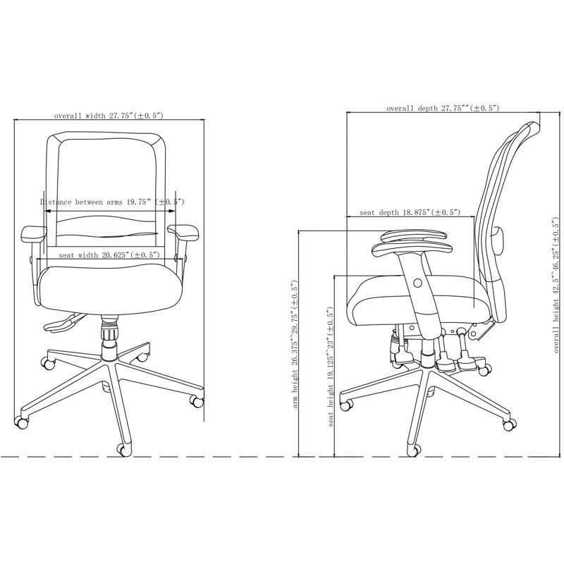Chaise de travail ergonomique en filet