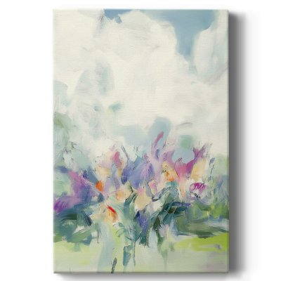 Floral sur toile tendue avec châssis XXXII, prête à être accrochée