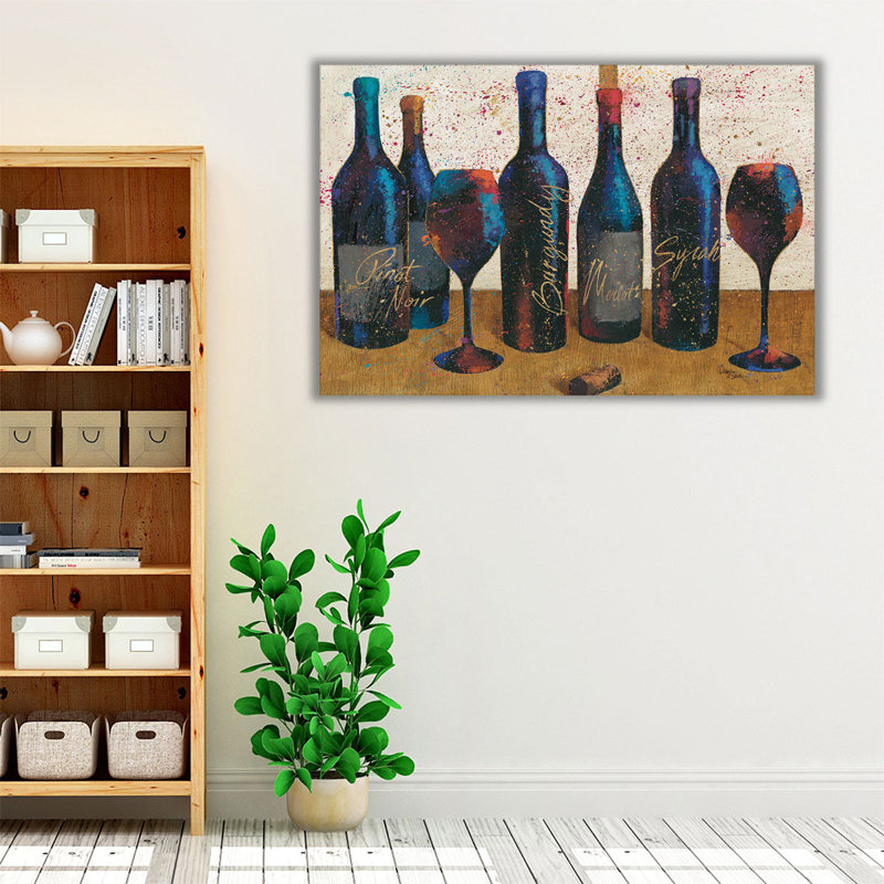 «Wine Splash Light I», reproduction d'art sur toile, H 12 po x l 18 po