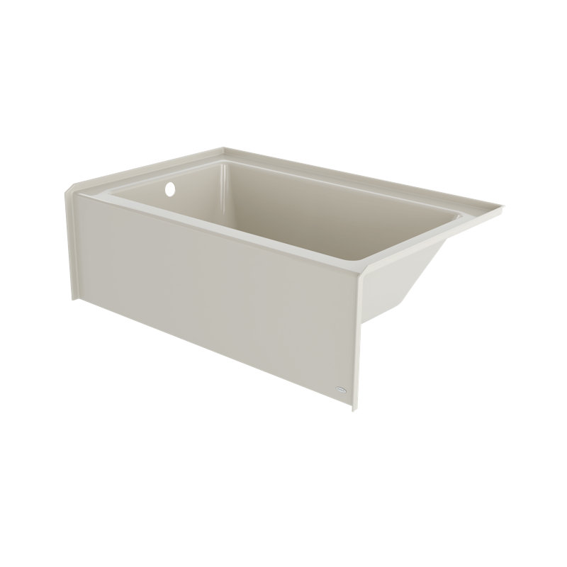 SIGNATURE® Rectangle Flat Front 6036 Skirted Soaking, Oyster, Left