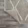 Rectangle Saross Geometric Machine Woven Shag Polypropylene Area Rug in Grey/Ivory