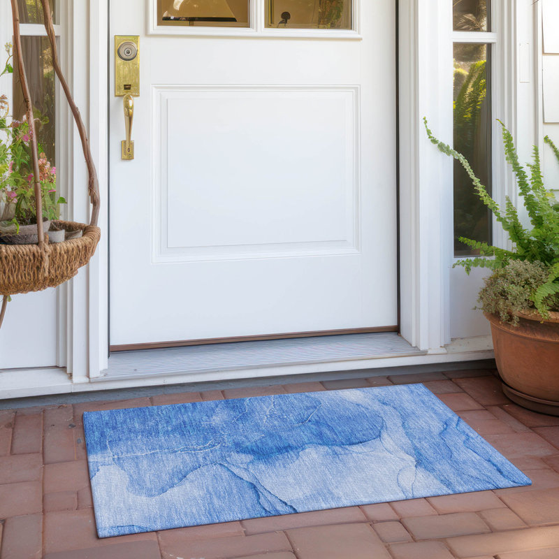 Kyrie Washable Abstract Indoor / Outdoor Rug, Rectangle 1'8" x 2'6"