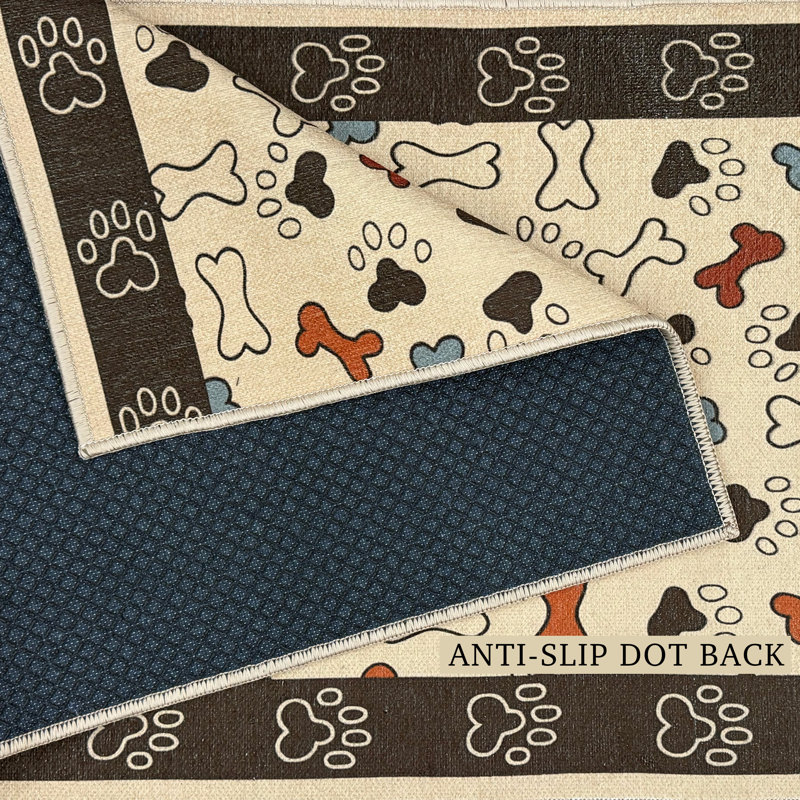 Tapis de couloir beige antidérapant sur mesure, Tapis de couloir 2 pi 2 po x 5 pi
