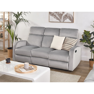 Aithan 3 Seater Velvet Electric Reclining Sofa
