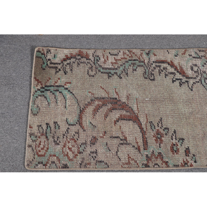 Vintage Turkish Door Mat with Subtle Earth Tones and Traditional Style Design for Unique Home Decor