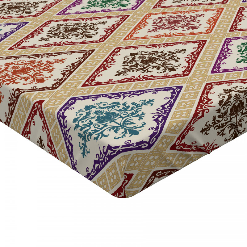 Microfiber Damask Fitted Sheet, Full Fitted Sheet