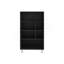 40" Tall Four-Tier Shelf Narrow Bookcase Black