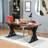 Dark walnut Rectangular Solid Wood desks-1952724601