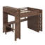 Grand lit mezzanine avec garde-robe et bureau-527911690