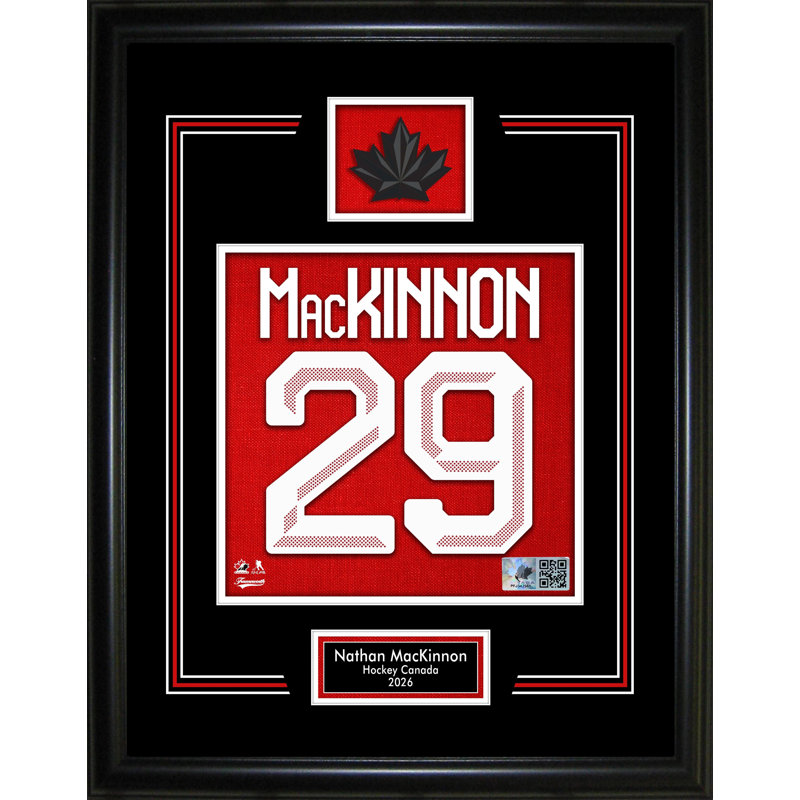 Nathan MacKinnon, numéro de chandail encadré 16 x 20 Hockey Canada 2026
