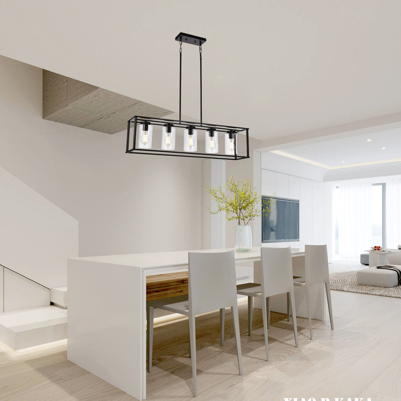 5 - Light Kitchen Island Pendant, Black 