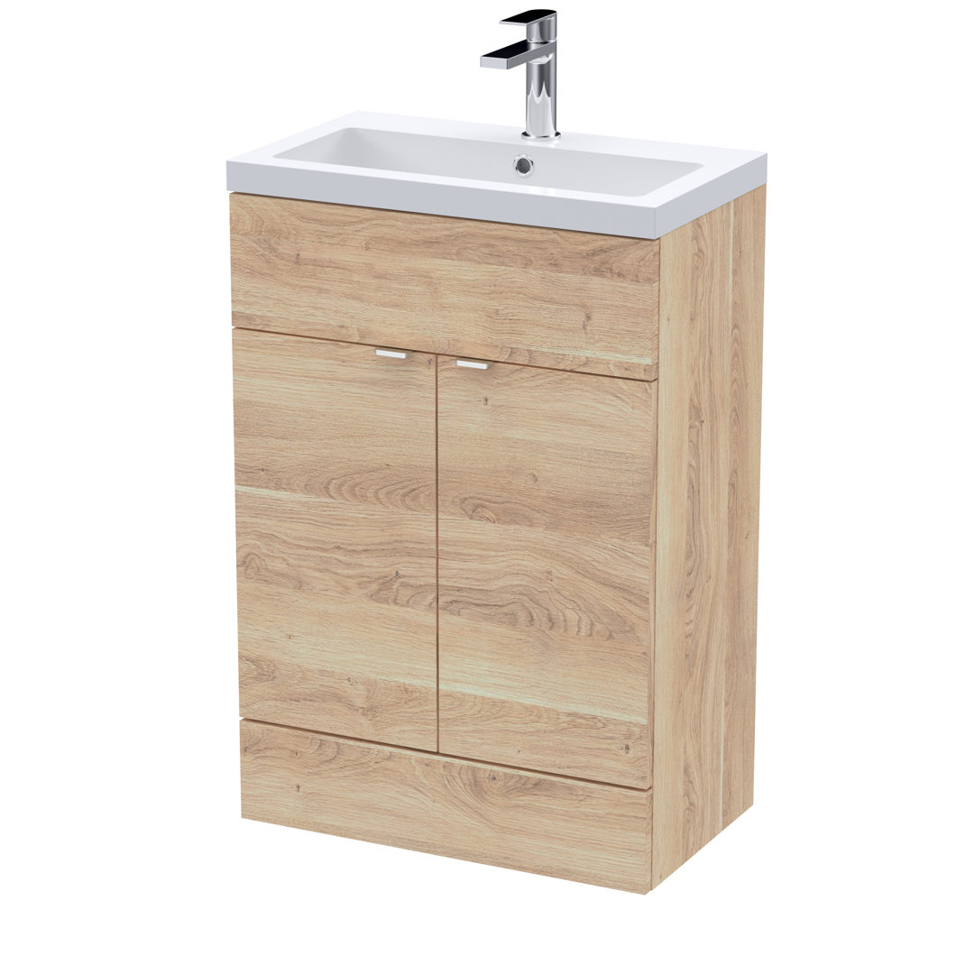 603mm Single Bathroom Vanity with Drop In Poly Marble Basin