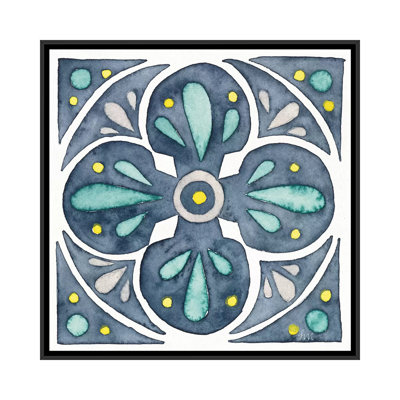 " Garden Getaway Tile VI Blue " by Laura Marshall