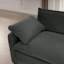 Canapé modulaire Mid-Century 3 places avec 2 accoudoirs et 3 coussins, tissu modulaire gris en velours côtelé de salon