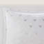 4 pièces grand édredon cœur blanc / doré métallique, rembourrage en microfibre douce, imprimé blanc / or sécuritaire sur la peau, revers en microfibre, - peau, preuve-124265422-124265424