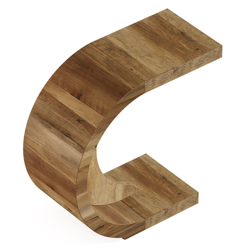 Tribesigns Side Table, Rustic Brown