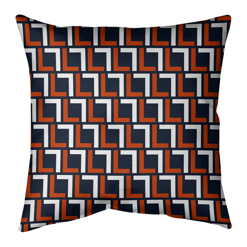 Housse de coussin Football Luxury, Rouge / Noir / Blanc, 16 po x 1 po, Polyester sergé