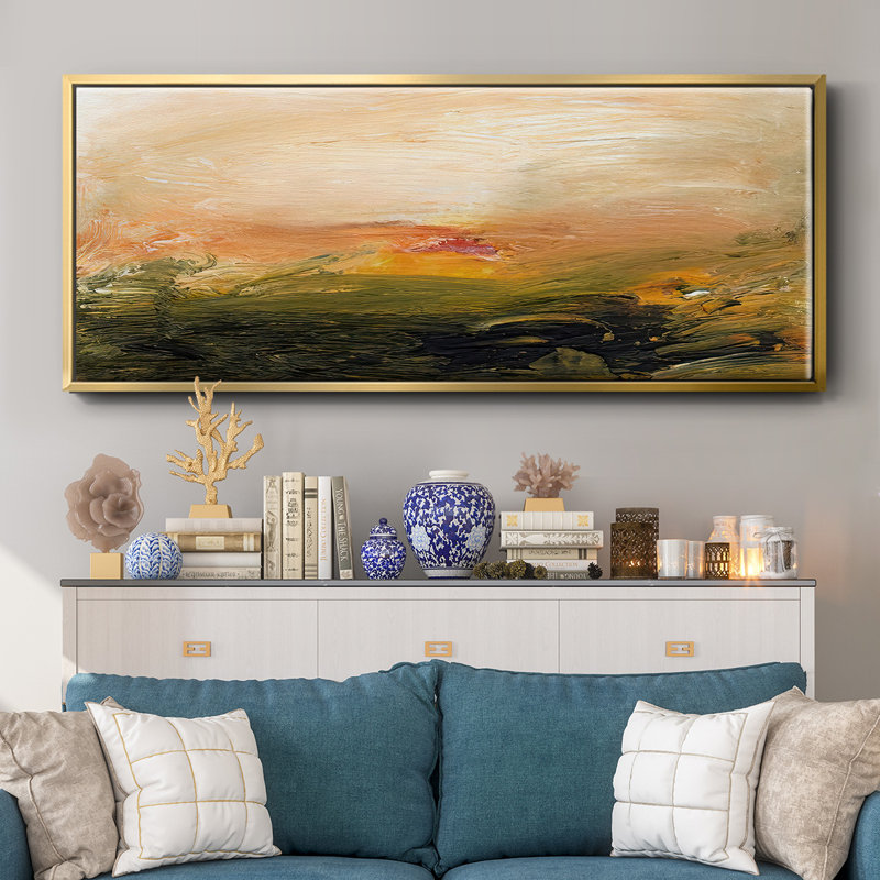 Lingering Light I- Framed Canvas, 20" H x 50" W