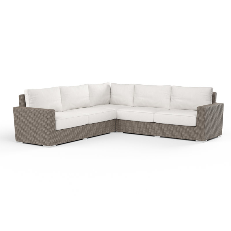 Coronado Patio Sectional with Sunbrella Cushions, Canvas Flax Sunbrella® Canvas