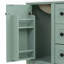 Meuble-lavabo de 24 pouces vert clair avec lavabo en céramique intégré, tablette à double couche, tiroirs à fermeture en douceur et porte d'armoire à fermeture en douceur