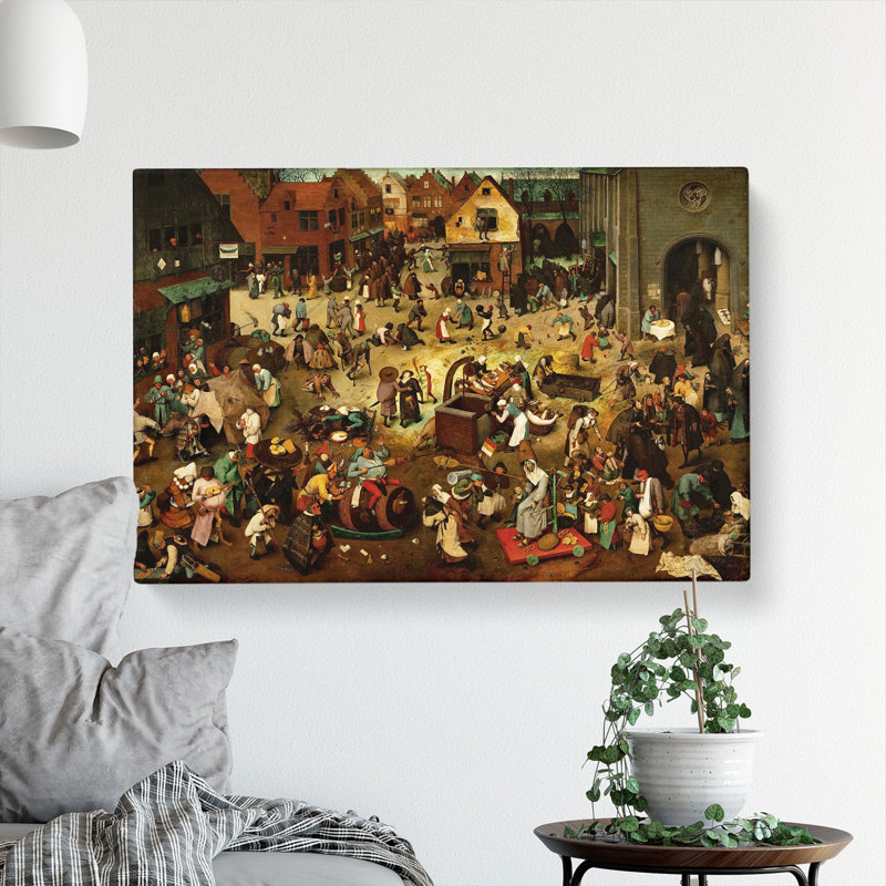 The Fight Between Carnival And Lent by Pieter Bruegel The Elder - Wrapped Canvas, 40cm H x 60cm W x 3cm D