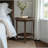 Philippe Round End Table with Shelf Brown