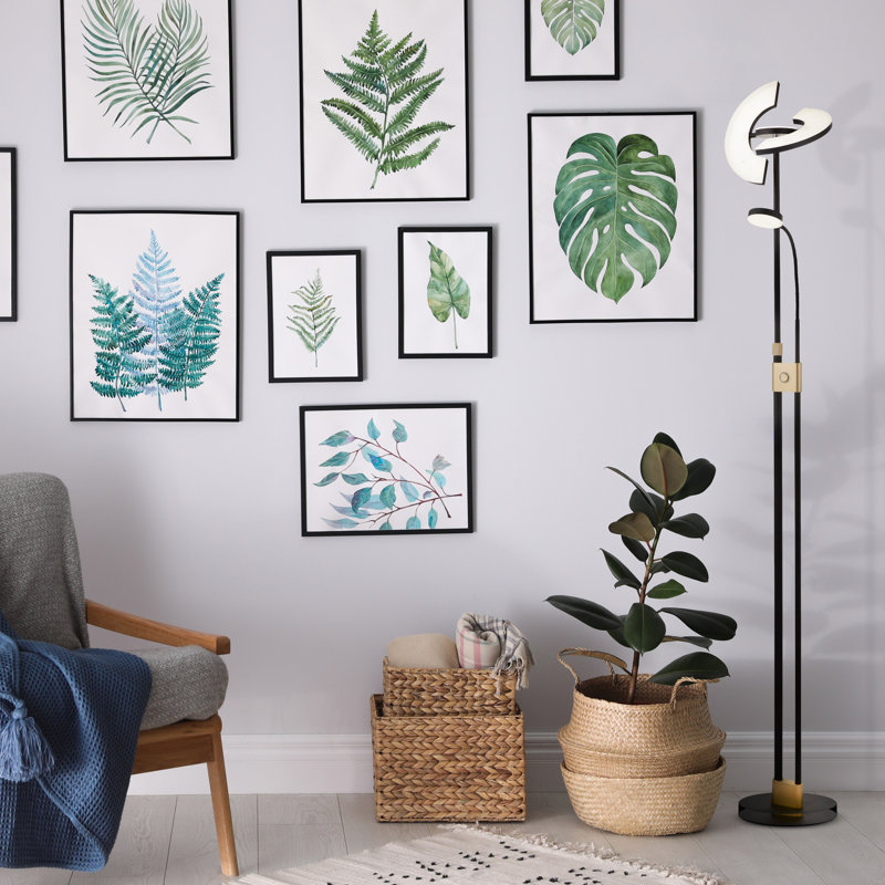 Rianne 210cm LED Novelty Floor Lamp, Satin Brass