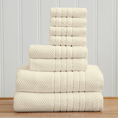 100% Cotton Checkered Bath Towel Set
