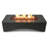 56" Propane Fire Pit Table, Rectangular Outdoor Gas Fire Pit 50,000 BTU, Modern Minimalist Fire Table for Patio Backyard Deck, Concrete Firepit with Waterproof Cover, Lava Rocks & Tank Seat –Dark Grey -56853550