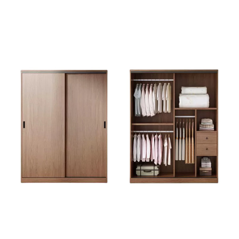 Garde-robe simple noyer classique, H 79 po x l 55 po x P 24 po