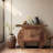 38.58" Wabi-Sabi Style Solid Wood Carved Console Table