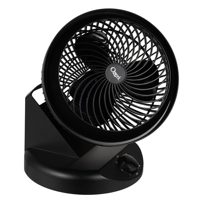 Ozeri Brezza 360 10" Oscillating Table Fan, Black
