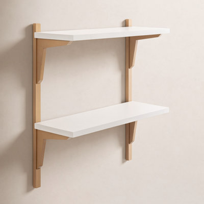 Baez Poplar Solid Wood Wall Shelf