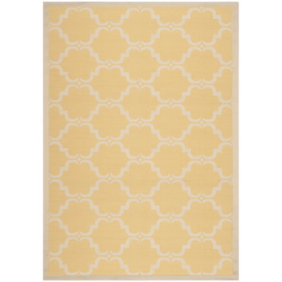 Arneshia Geometric Yellow/Beige Area Indoor/Outdoor Area Rug