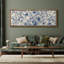 Reproduction d'art sur toile encadrée bleu marine-107118074-111665901