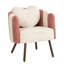  Petal Upholstered Tufted Accent Chair with Heart-shaped Cushion-114308437