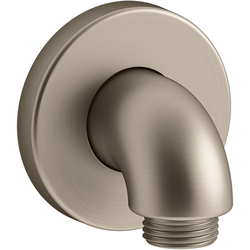 Purist Stillness Wall-Mount Supply Elbow with Check Valve for Handshower Hose, Handheld Shower Elbow, Vibrant Brushed Bronze