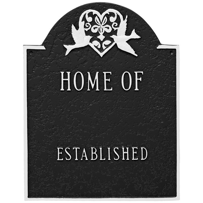 Plaque d'adresse murale sur 4 lignes, Noir / Blanc, Oui