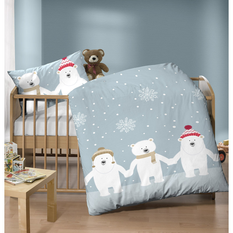 Graphic Print & Text Duvet Cover Set with Pillowcases Included, 100 x 135 cm - 1 Pillowcase (40 x 60 cm)