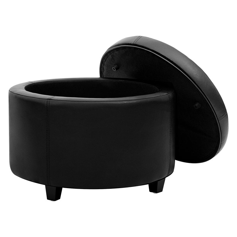 Lenglen Faux Leather Ottoman