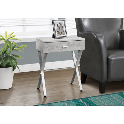 Table d'appoint polyvalente pour le côté, l'extrémité, la table de chevet, le placement de la lampe et le rangement, idéale pour le salon, la chambre à coucher avec un design contemporain