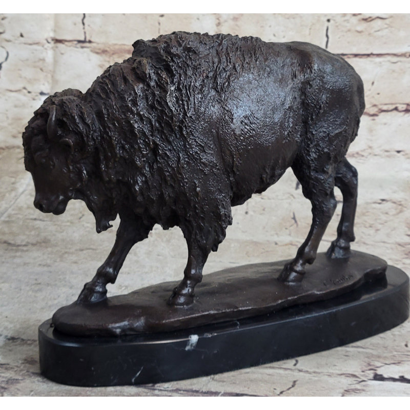 Sculpture de bison américain Buffalo Western