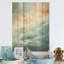 «Modern Coastal Collage Scenery I» - art mural en bois océan côtier sur bois de pin naturel-657415680