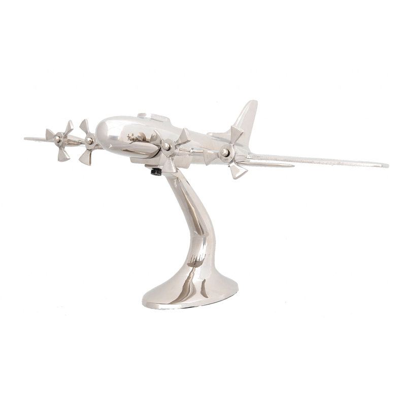 Avion en aluminium 22,5 po x 13 po x 10,5 po