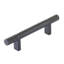 Emtek Select Cabinet Pull 3-1/2" C-C, Rectangular Bar Stem, Knurled Bar-1083877360-1109782401