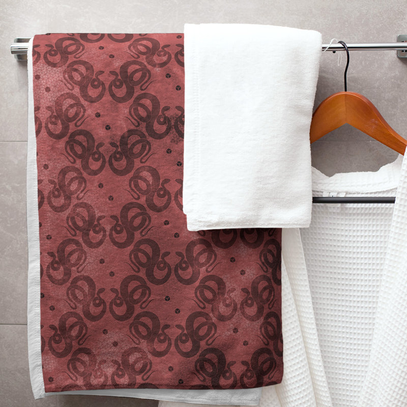 Serviette de bain serpents, Rouge