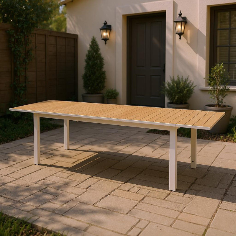 Ensemble de salle à manger d'extérieur en aluminium extensible 9 pièces Schipper